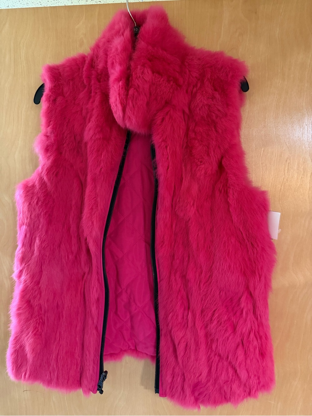 Adrienne landau Fuchsia real Fur Vest